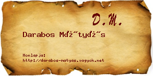 Darabos Mátyás névjegykártya